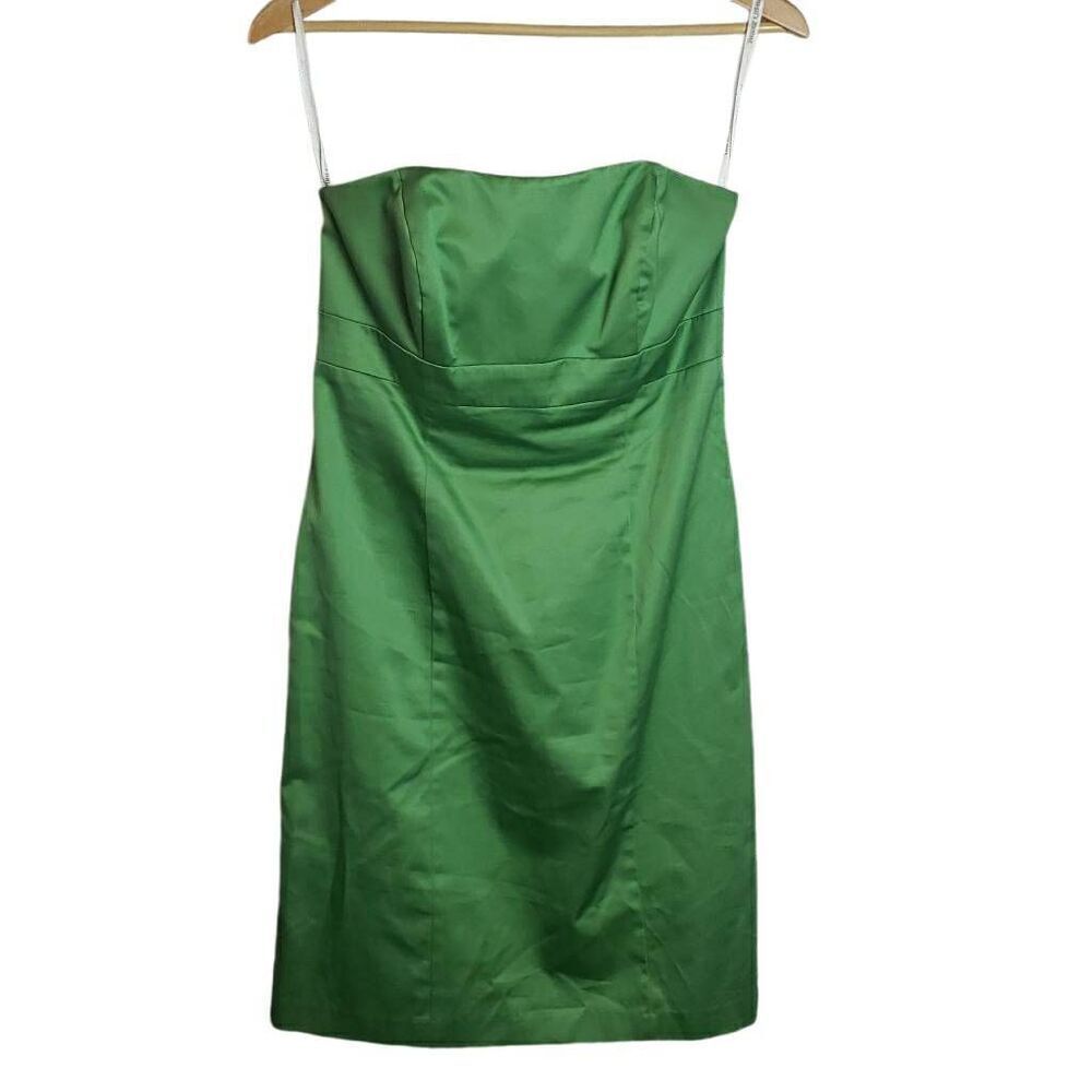 David's Bridal Strapless Green‎ Dress